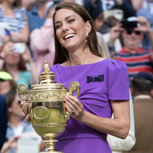 La princesse Catherine de Galles lors de la finale Hommes du tournoi de tennis de Wimbledon. Le 14 juillet 2024  