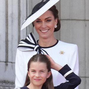 Catherine Kate Middleton, princesse de Galles, la princesse Charlotte au balcon du Palais de Buckingham lors de la parade militaire "Trooping the Colour" à Londres le 15 juin 2024 © Julien Burton / Bestimage 