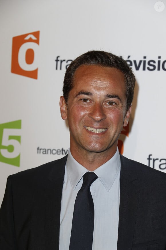 Nathanaël de Rincquesen lors de la conférence de presse de rentrée de France Télévisions au Palais de Tokyo à Paris, le 26 août 2014.