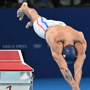 Florent Manaudou de l'équipe de France participe à la finale du 50m nage libre masculin lors de la septième journée des Jeux Olympiques d'été à Paris La Défense Arena le 2 août 2024 à Nanterre près de Paris, France. Photo par David Niviere/ABACAPRESS.COM