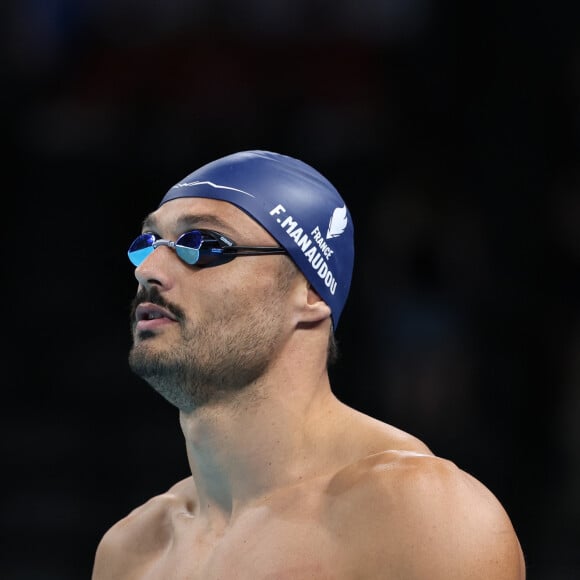 30 juillet 2024, Paris, Ile de France, France : FLORENT MANAUDOU de France est vu pendant l'échauffement avant les épreuves de natation le jour 4 aux Jeux Olympiques de Paris 2024 à Paris La Defense Arena à Paris, France (Image de crédit : © Mickael Chavet/ZUMA Press Wire).