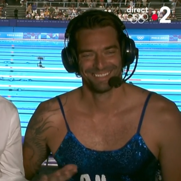 Laure Manaudou stressée avant la course de son frère Florent, autour d'un Camille Lacourt relooké ! Capture France 2