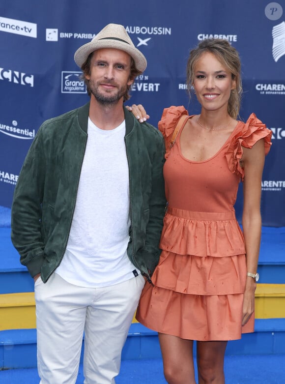 De son côté, Philippe Lacheau a aussi publié des images de leur séjour au paradis. 
Philippe Lacheau et Elodie Fontan - Arrivées sur le tapis bleu de la 16ème édition du festival du film francophone de Angoulême le 26 août 2023. © Coadic Guirec / Bestimage 