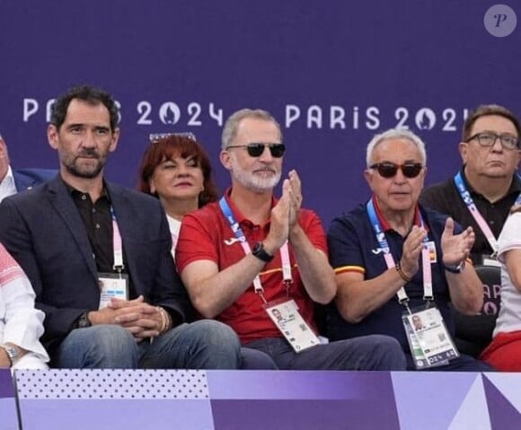 Le roi Felipe VI lors des Jeux de Paris le 5 août 2024.