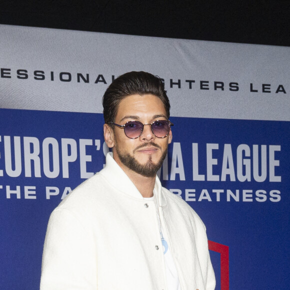 Rayane Bensetti - Célébrités assistent aux combats de MMA, Professional Fighters League Europe (PFL) à l'accord Arena de Bercy à Paris le 7 mars 2024. © Pierre Perusseau/Bestimage 