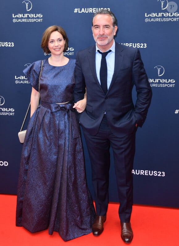 Jean Dujardin et sa femme Nathalie Péchalat - Red Carpet de la cérémonie " 2023 Laureus World Sports Awards" à Paris le 8 mai 2023 . Veeren/Bestimage