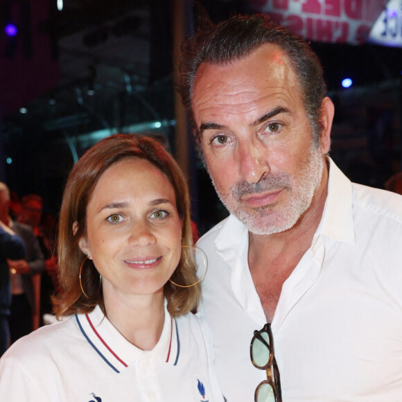 Exclusif - Nathalie Pechalat et Jean Dujardin au Club France, La Grande Halle de la Villette, durant les JO de Paris. Photo by Jerome Dominé/ABACAPRESSCOM