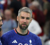 Mercredi 7 août, la France s'est inclinée en quarts de finale face à l'Allemagne avec 34 points contre 35 pour l'équipe adverse. 
Nikola Karabatic et Luka Karabatic lors du match de handball qui a opposé la France à l'Allemagne lors des quarts de final durant les Jeux Olympiques 2024 au Stade Pierre Mauroy, le 7 août 2024. © Laurent Sanson/Panoramic/Bestimage