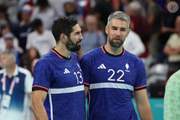 Mercredi 7 août, la France s'est inclinée en quarts de finale face à l'Allemagne avec 34 points contre 35 pour l'équipe adverse. 
Nikola Karabatic et Luka Karabatic lors du match de handball qui a opposé la France à l'Allemagne lors des quarts de final durant les Jeux Olympiques 2024 au Stade Pierre Mauroy, le 7 août 2024. © Laurent Sanson/Panoramic/Bestimage