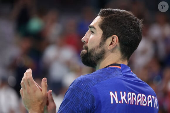 Et d'ajouter très déçu : "Je savais que tout match cette saison pouvait être le dernier. J'aurais tellement aimé aller en demi-finale et gagner une médaille de plus". 
Nikola Karabatic lors du match de handball qui a opposé la France à l'Allemagne lors des quarts de final durant les Jeux Olympiques 2024 au Stade Pierre Mauroy, le 7 août 2024. © Laurent Sanson/Panoramic/Bestimage