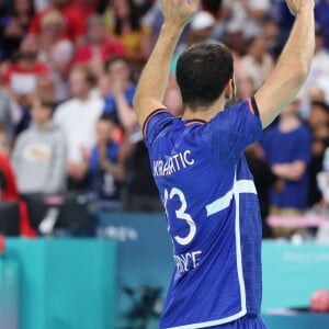 Nikola Karabatic lors du match de handball qui a opposé la France à l'Allemagne lors des quarts de final durant les Jeux Olympiques 2024 au Stade Pierre Mauroy, le 7 août 2024. © Laurent Sanson/Panoramic/Bestimage