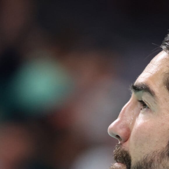 Nikola Karabatic lors du match de handball qui a opposé la France à l'Allemagne lors des quarts de final durant les Jeux Olympiques 2024 au Stade Pierre Mauroy, le 7 août 2024. © Laurent Sanson/Panoramic/Bestimage