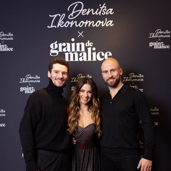 Exclusif - Paul Marque, Denitsa et Francois Alu - Soirée de lancement de la collection Denitsa Ikonomova x Grain de malice à Paris le 24 novembre 2022. © Tiziano Da Silva / Bestimage 