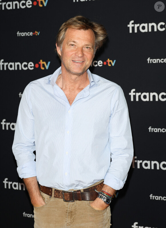 Laurent Delahousse au photocall pour la conférence de presse de rentrée de France TV à la Grande Halle de la Villette à Paris, France, le 11 juillet 2023. © Coadic Guirec/Bestimage 