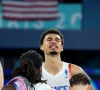 Une défaite douloureuse pour Victor Wembanyama et son équipe de basketball 
Victor Wembanyama en larmes - Finale de basketball opposant les Etats-Unis à la France (98-87) lors des Jeux Olympiques de Paris 2024 (JO) à l'Arena Bercy, à Paris, France © Jacovides-Perusseau/Bestimage