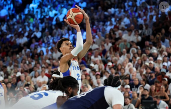 L'équipe de France a perdu aux Jeux olympiques 87 à 98 contre l'équipe américaine
Victor Wembanyama - Finale de basketball opposant les Etats-Unis à la France (98-87) lors des Jeux Olympiques de Paris 2024 (JO) à l'Arena Bercy, à Paris, France, le 10 août 2024. © Jacovides-Perusseau/Bestimage