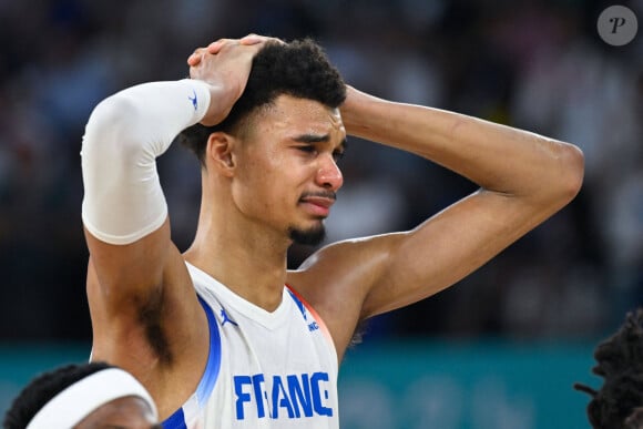 Les bleus ont remporté l'argent
Victor Wembanyama - Finale de basketball opposant les Etats-Unis à la France (98-87) lors des Jeux Olympiques de Paris 2024 (JO) à l'Arena Bercy, à Paris, France, le 10 août 2024. © Federico Pestellini / Panoramic / Bestimage 