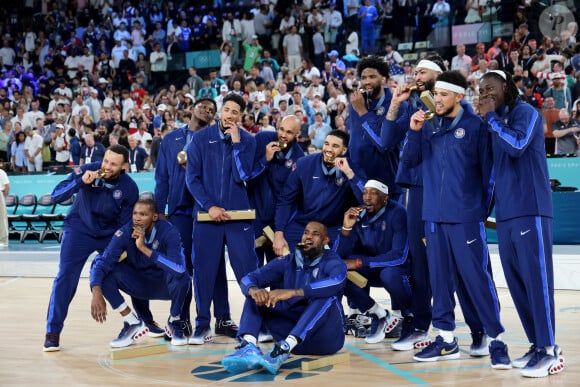 Team America - Finale de basketball opposant les Etats-Unis à la France (98-87) lors des Jeux Olympiques de Paris 2024 (JO) à l'Arena Bercy, à Paris, France, le 10 août 2024. © Jacovides-Perusseau/Bestimage