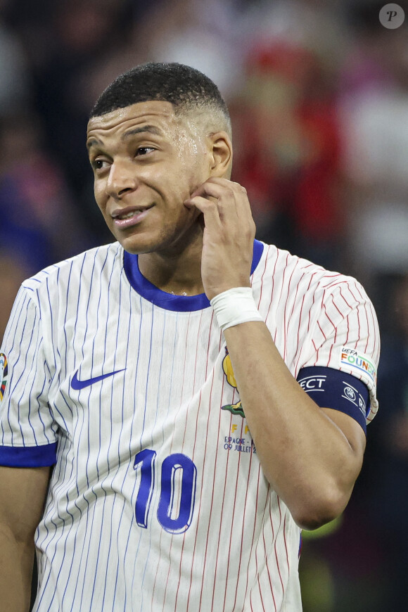 Kylian Mbappé - Déception des joueurs du France apres defaite - Demi-finale de l'Euro 2024 entre l'Espagne et la France (2-1) à Munich en Allemagne le 9 juillet 2024.