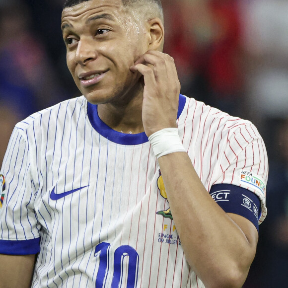 Kylian Mbappé - Déception des joueurs du France apres defaite - Demi-finale de l'Euro 2024 entre l'Espagne et la France (2-1) à Munich en Allemagne le 9 juillet 2024.