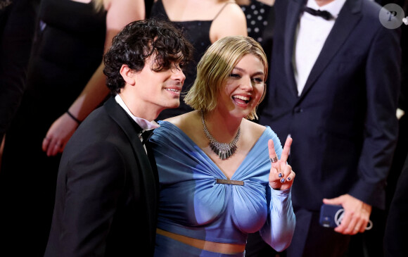 Florian Rossi et sa compagne Louane Emera - Montée des marches du film " The Idol " lors du 76ème Festival International du Film de Cannes, au Palais des Festivals à Cannes. Le 22 mai 2023 © Jacovides-Moreau / Bestimage 