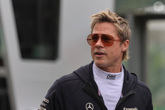 Brad Pitt (USA) sur le plateau du film "F1" FORMULE 1 : Grand Prix de Belgique - Spa-Francorchamps - 25/07/2024