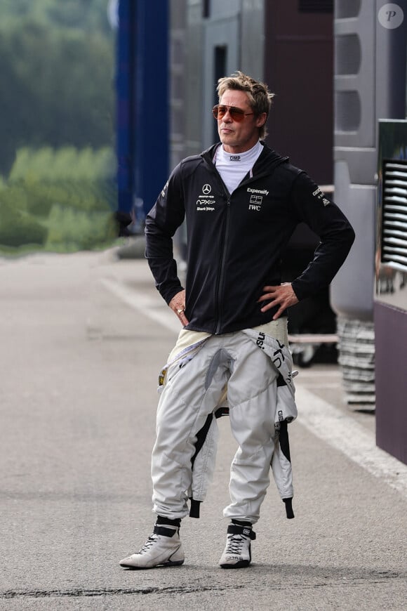 Brad Pitt (USA) sur le plateau du film "F1" FORMULE 1 : Grand Prix de Belgique - Spa-Francorchamps - 25/07/2024