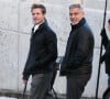 Une belle bromance qui captive à l'international !
Brad Pitt et George Clooney sur le tournage du film "Wolves" à New York.