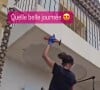 Malheureusement, la maman d'Alya a dû faire face à un accident survenu quelques heures avant la fête puisque de l'enduit se situant sous un balcon de terrasse s'est subitement effondré.
Karine le Marchand, Instagram