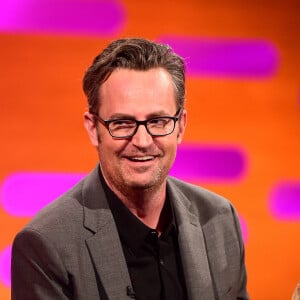 Photo d'archive datée du 14/01/16 de l'acteur Matthew Perry pendant le tournage du Graham Norton Show aux London Studios, au sud de Londres. Le crédit photo doit être lu comme suit : Ian West/PA Wire