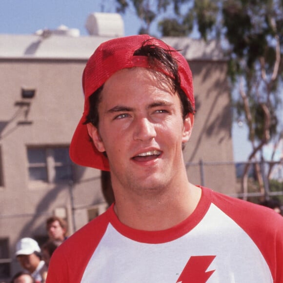 Matthew Perry au 12e match annuel de softball des célébrités de Narconon, le 28 septembre 1991, au stade Tom Bradley de la Birmingham High School à Van Nuys, en Californie. - Photo par Ralph Dominguez/MediaPunch /ABACAPRESS.COM