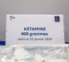 Parmi eux, tous ceux qui lui ont fourni ou administré de la kétamine, le produit qui l'a tué.Une saisie de kétamine, drogue de synthèse, dans les bureaux des douanes à Marseille, France, le 17 mai 2024. Photo par Laurent Coust/ABACAPRESS.COM