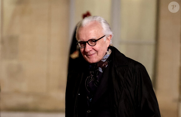 Alain Ducasse - Arrivées au dîner d'état en l'honneur de l'Emir du Qatar au palais présidentiel de l'Elysée à Paris le 27 février 2024. © Dominique Jacovides / Bestimage