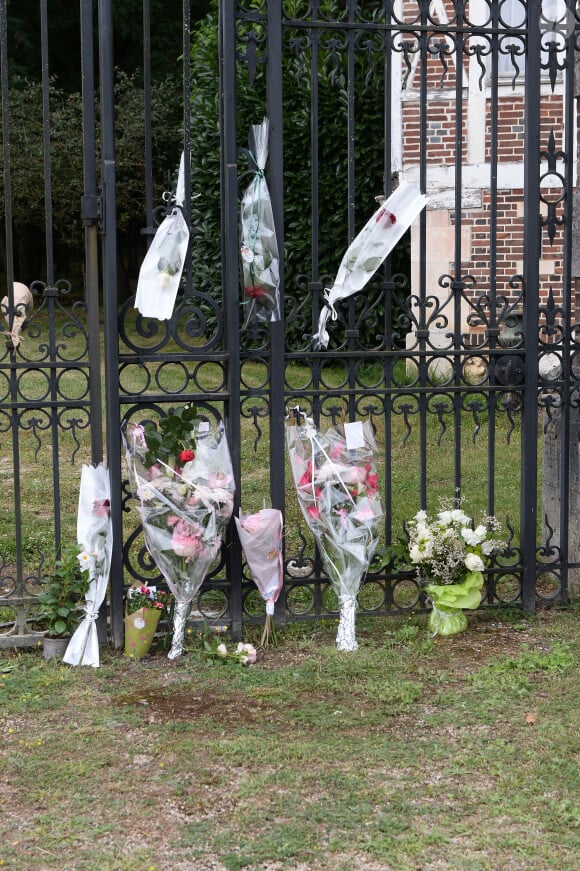 Illustration au domaine de Douchy après l'annonce de la mort de Alain Delon le 18 août 2024.