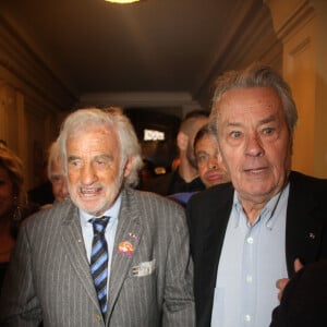 Jean-Paul Belmondo, Alain Delon - Michou fête ses 85 ans et les 60 ans de son cabaret à Paris le 20 juin 2016. © Philippe Baldini / Bestimage 