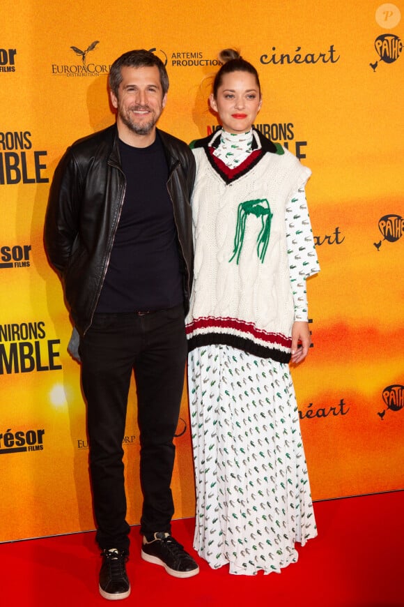 Marion Cotillard et son compagnon Guillaume Canet lors de l'avant-première du film "Nous finirons ensemble" au cinéma UGC Brouckère à Bruxelles, Belgique, le 23 avril 2019. © Alain Rolland/ImageBuzz/Bestimage 