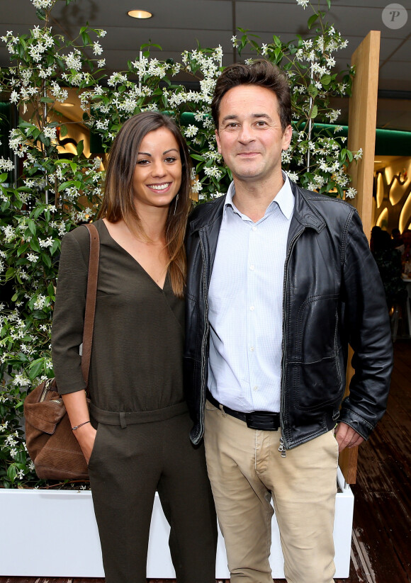 Nathanaël de Rincquesen et sa compagne Caroline au village lors des internationaux de France de tennis de Roland Garros, Jour 3, à Paris le 29 mai 2018. © Dominique Jacovides / Cyril Moreau / Bestimage 