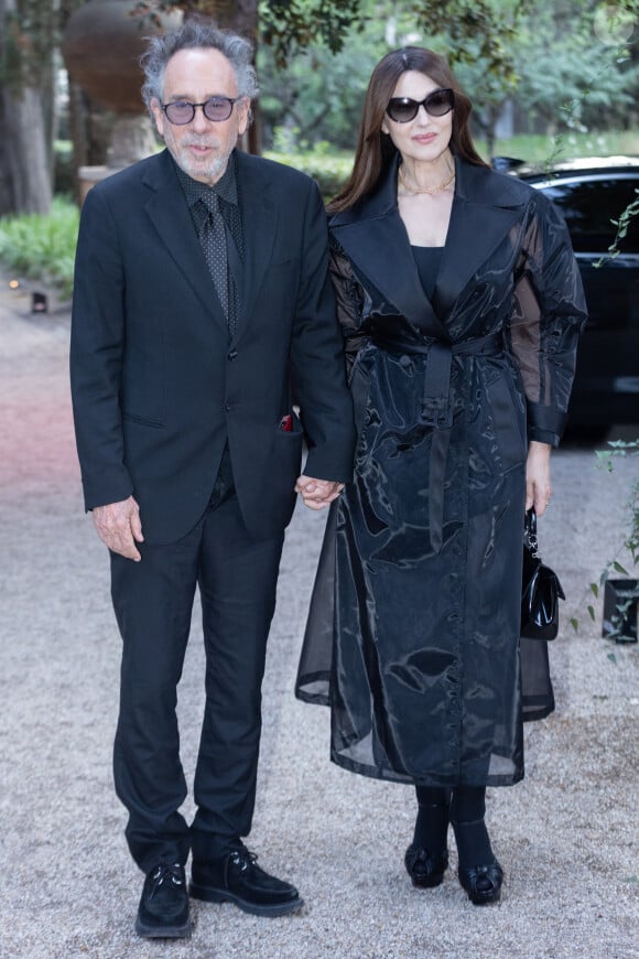 Monica Bellucci et Tim Burton - Les célébrités assistent à la cérémonie des Globo Awards à Rome, le 3 juillet 2024. © Matteo Nardone / PacificPressAgency / Bestimage