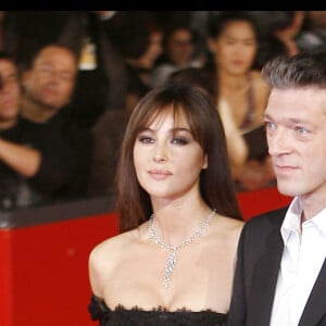 Monica Bellucci et Vincent Cassel - Première du film "L'uomo che ama" à Rome pour le 3ème Festival International du Film.