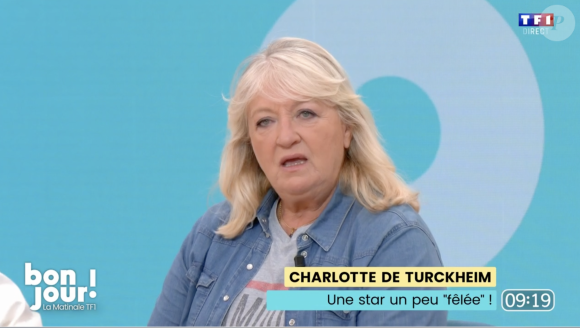 Présente sur le plateau de "Bonjour !", Charlotte de Turckheim a fait une révélation surprenante
Charlotte de Turckheim dans l'émission "Bonjour !" sur TF1.
