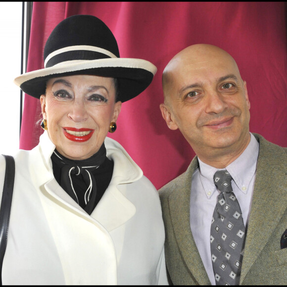 Geneviève de Fontenay avec son fils Xavier de Fontenay - 90ème Prix d'Amérique Marionnaux à l'hippodrome de Vincennes. 