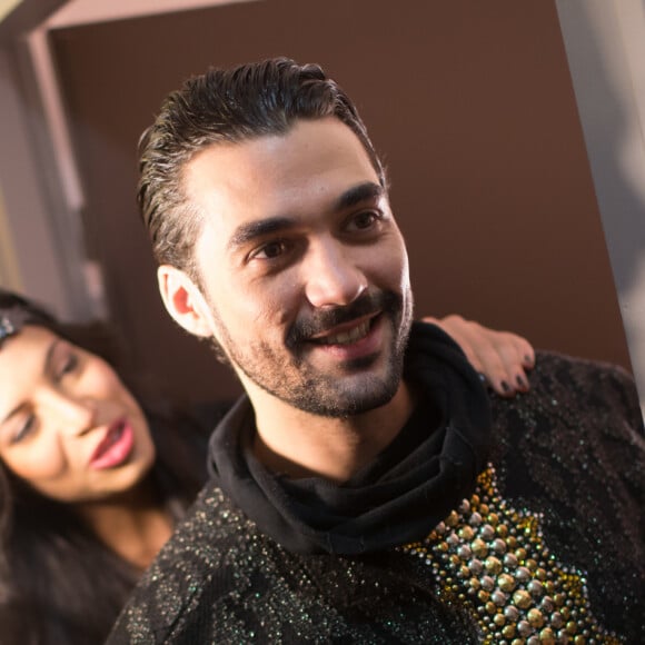 Exclusif - Zaho, Florent Mothe - Showcase de la comédie musicale "La légende du roi Arthur" à Paris le 10 avril 2015. Toute l'équipe du spectacle était réunie au 118 (dans les locaux de Warner Music France) pour un showcase privé à l'occasion de la sortie de l'album.