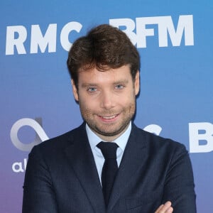 Benjamin Duhamel lors de la conférence de presse de rentrée BFM TV. - RMC du groupe Altice France à Paris, France, le 31 août 2023. © Coadic Guirec/Bestimage 