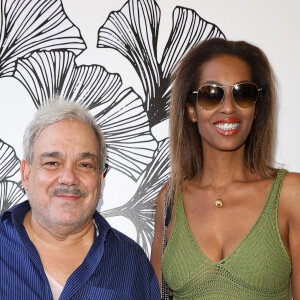 Marie-Sandra Badini Duran et son mari Didier Bourdon - Photocall de la cérémonie d'ouverture de la 17ème édition du Festival du Film Francophone (FFA) de Angoulême. Le 27 août 2024 © Coadic Guirec / Bestimage