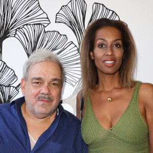 Marie-Sandra Badini Duran et son mari Didier Bourdon - Photocall de la cérémonie d'ouverture de la 17ème édition du Festival du Film Francophone (FFA) de Angoulême. Le 27 août 2024 © Coadic Guirec / Bestimage