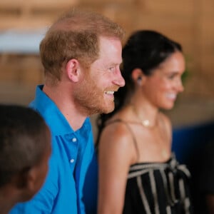 Bogota, COLOMBIE - Le prince Harry, duc de Sussex, Meghan Markle, duchesse de Sussex, et la vice-présidente Francia Marquez lors d'un sommet organisé en collaboration avec The Archewell Foundaiton et Luminate à Bogota, au premier jour de leur visite de quatre jours en Colombie.
Sur la photo : Prince Harry, duc de Sussex, Meghan Markle, duchesse de Sussex.