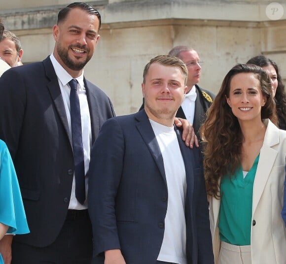 Sebastien Delogu Louis Boyard et Clemence Guette - Arrivées des députés à l'Assemblée Nationale à Paris. Le 10 juillet 2024 © Jonathan Rebboah / Panoramic / Bestimage