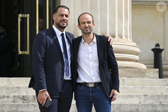 Sébastien Delogu - Manuel Bompard lors de la journée d'accueil des députés à l'Assemblée Nationale à Paris le 9 juillet 2024. © Michael Baucher / Panoramic / Bestimage