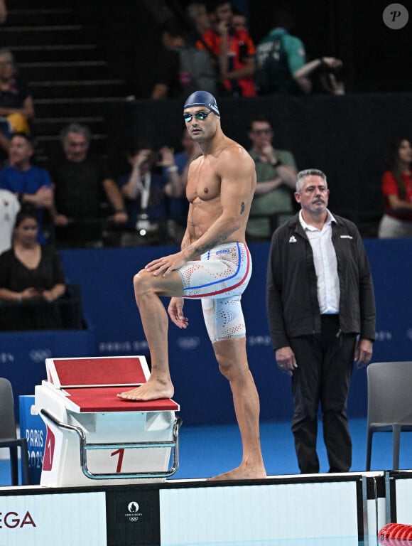 Florent Manaudou de l'équipe de France participe à la finale du 50m nage libre masculin lors de la septième journée des Jeux Olympiques d'été à Paris La Défense Arena le 2 août 2024 à Nanterre près de Paris, France. Photo par David Niviere/ABACAPRESS.COM