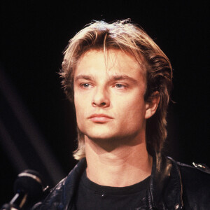 Le chanteur français David Hallyday (de son vrai nom David Michael Benjamin Smet) a enregistré le 10 mai 1989 à Cologne. Photo by Horst Galuschka/DPA/ABACAPRESS.COM